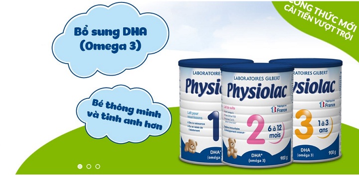 sữa physiolac pháp số 3 lon 900g cho trẻ 1-3 tuổi